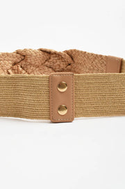 ADORNE - Natural Knot Front Weave Stretch Belt - ABD0755NATU
