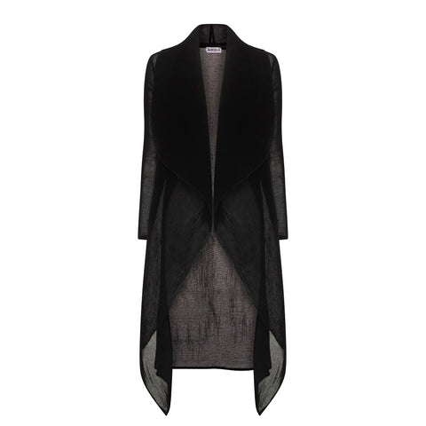 ALQUEMA - Black Collare Coat - AC2024