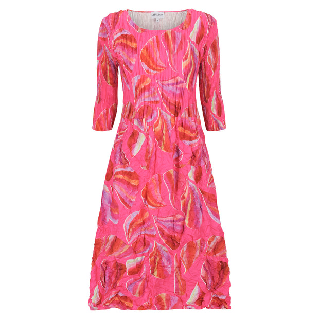 ALQUEMA - Coral Paradise 3/4 Sleeve Smash Pocket Dress - ADC544
