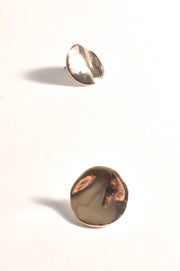 ADORNE - Gold Moulded Metal Stud Earrings - AED3944GOLD