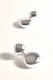 ADORNE - Silver Metal Pod Drop Earrings - AED4010SILV