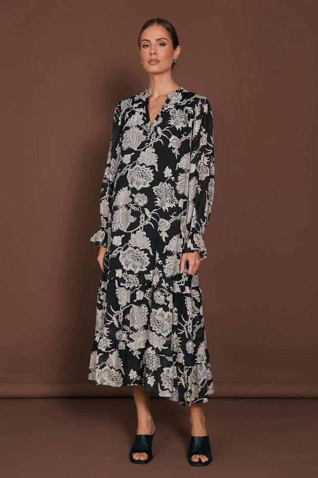 ADORNE - Frances Floral Long Sleeve Dress - AJD1643