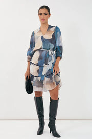 ADORNE - Mara Printed 3/4 Sleeve Dress - AJD1929