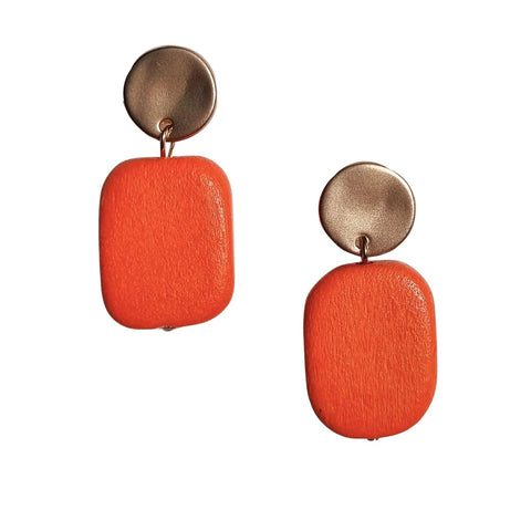 ZODA - Samantha Wood Earring Orange - AL921713BORANGE