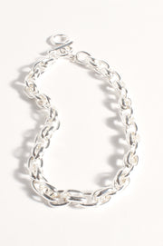 ADORNE - Silver Double Link Chain Necklace - AND2566SILV