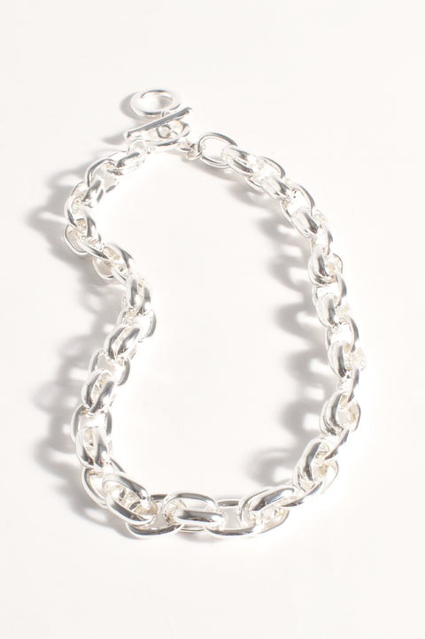 ADORNE - Silver Double Link Chain Necklace - AND2566SILV