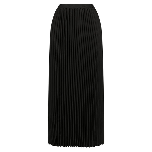 ALQUEMA - Black Boxy Pleated Skirt - ASK102