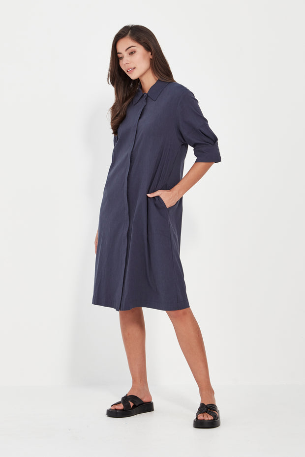 VERGE - Denim Marle Acrobat Nori Dress - 9922LW