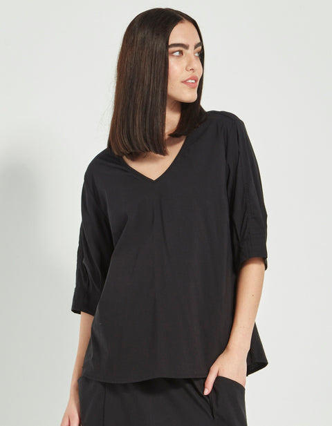VERGE - Black Acrobat Rumour Top - 9899LW
