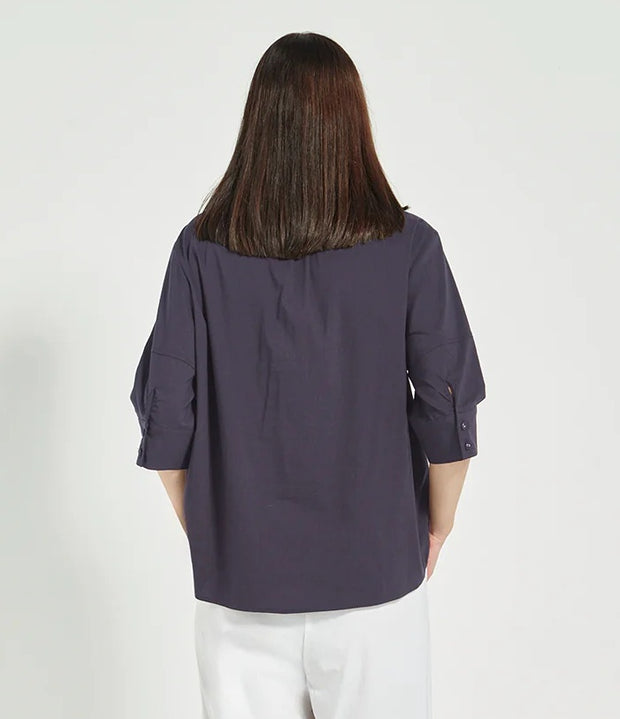 VERGE - Denim Marle Acrobat Nori Top - 9746LW