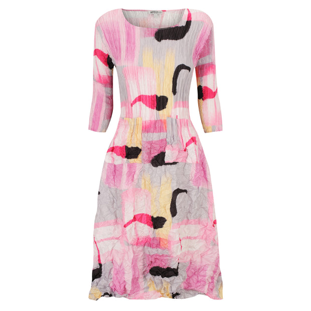 ALQUEMA - Flamingos 3/4 Sleeve Smash Pocket Dress - ADC544