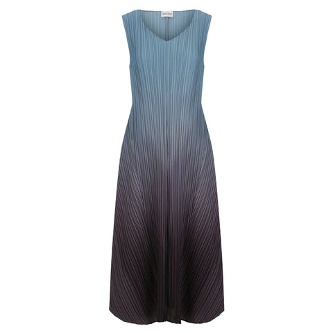 ALQUEMA - Blue Steel to Graphite Long Estrella Dress - AD1072L