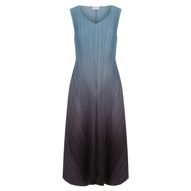 ALQUEMA - Blue Steel to Graphite Long Estrella Dress - AD1072L