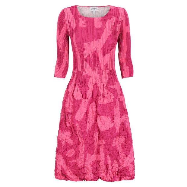 ALQUEMA - Fuchsia Noise 3/4 Sleeve Smash Pocket Dress - ADC544