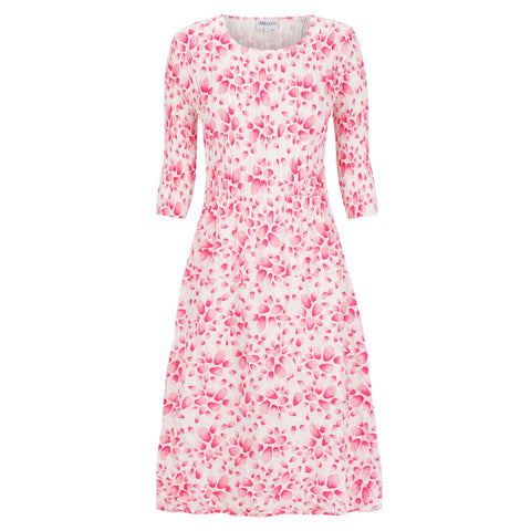 ALQUEMA - Pink Petals 3/4 Sleeve Smash Pocket Dress - ADC544