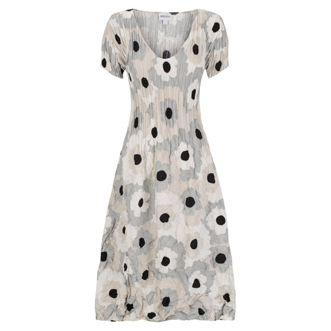 ALQUEMA - Silver Flower Spot Smash Pocket Dress - AD549