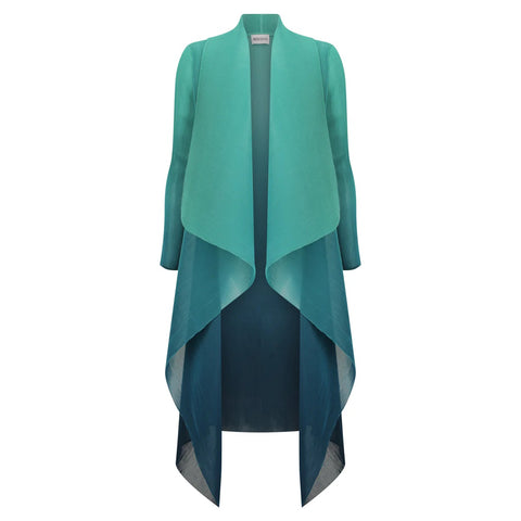 ALQUEMA - Atlantis Blue Collare Coat - AC2404