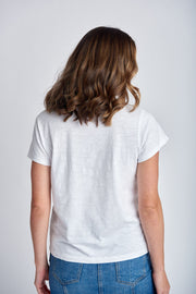 CLOTH PAPER SCISSORS - White Basic Crew Neck Tee - C1378