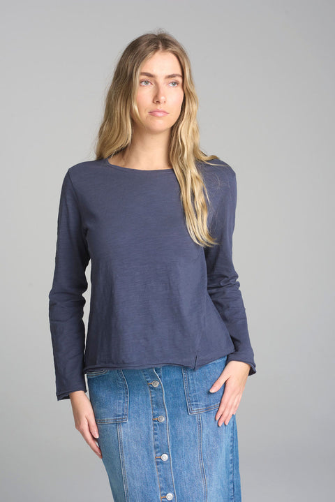 CLOTH PAPER SCISSORS - Parisian Night Front Split Long Sleeve Tee - C1394