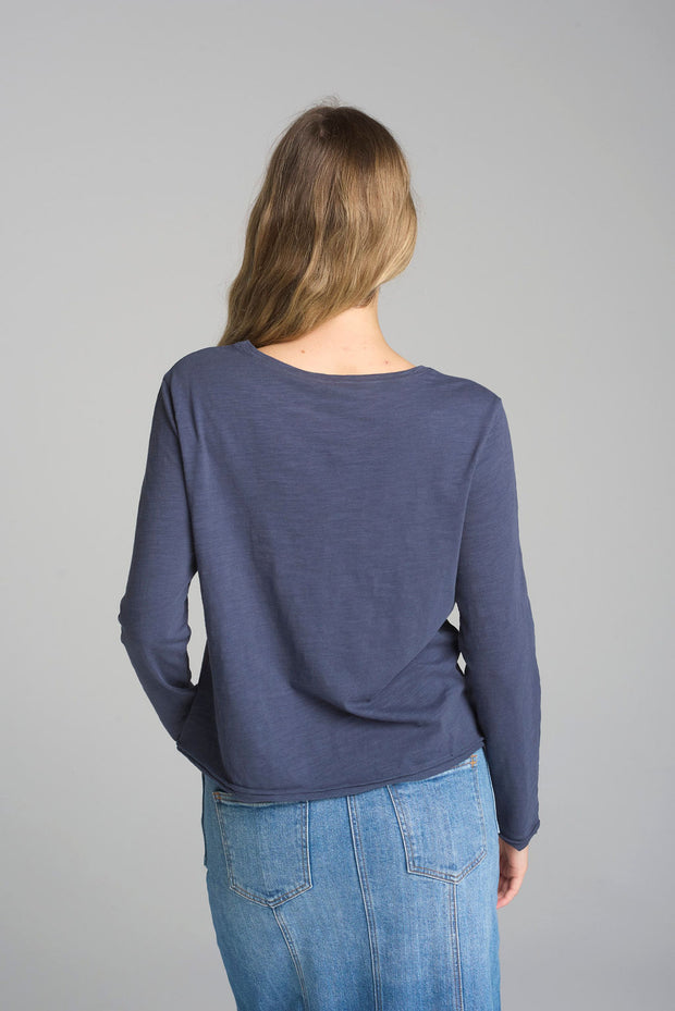 CLOTH PAPER SCISSORS - Parisian Night Front Split Long Sleeve Tee - C1394