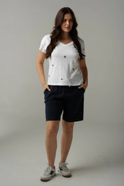 CLOTH PAPER SCISSORS - Parisian Navy Slub Shorts - C1566
