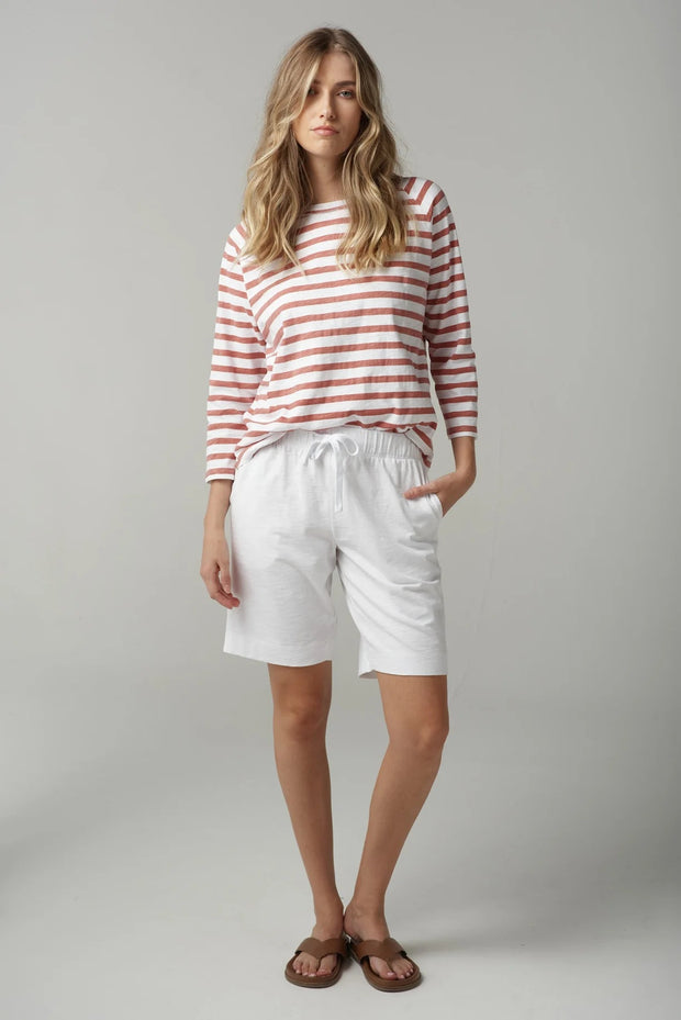 CLOTH PAPER SCISSORS - White Slub Shorts - C1566