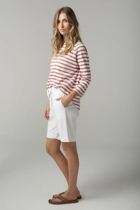 CLOTH PAPER SCISSORS - White Slub Shorts - C1566