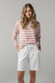 CLOTH PAPER SCISSORS - White Slub Shorts - C1566