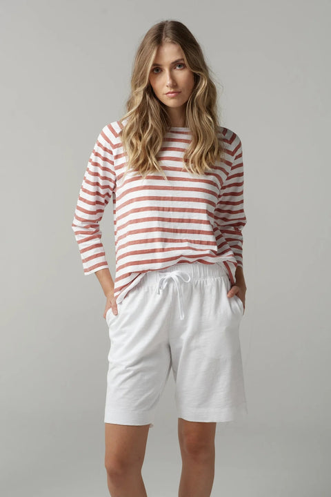 CLOTH PAPER SCISSORS - White Slub Shorts - C1566