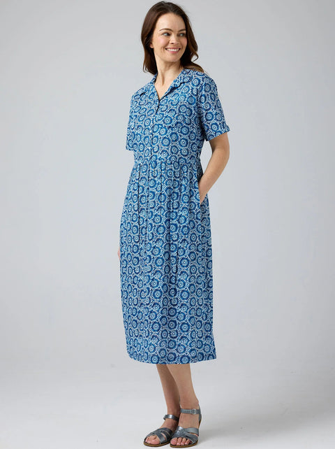 CAKE - Blue White Circle City Dress - 59042