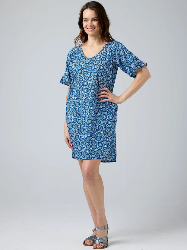 CAKE - Blue White Circle Kim Dress - 59046
