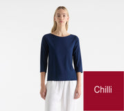 MELA PURDIE - Chilli Relaxed Boat Neck - F01 2630