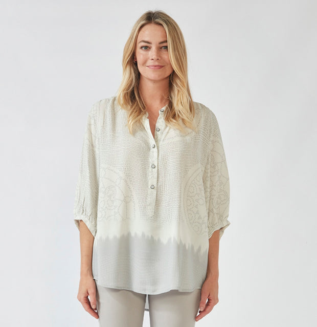 VERGE - Pumice Print Coya Blouse - 9523WT