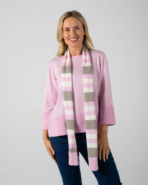 SEE SAW - Pink Blush Block Colour Scarf - SW1004