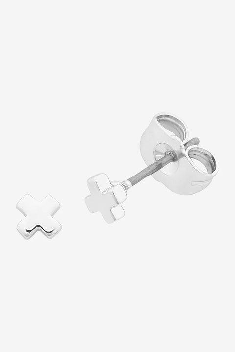 LIBERTE - Petite Cross Silver Earring