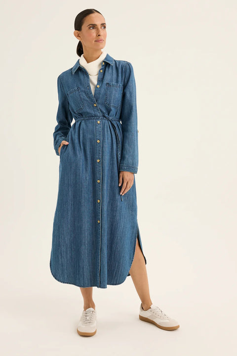 YARRA TRAIL - Chambray Citrine Dress - YTWN9611
