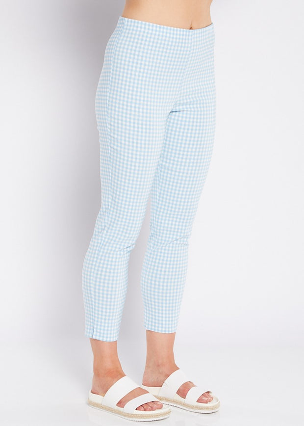 PHILOSOPHY - Blue/White Gingham 7/8 Easy Pant