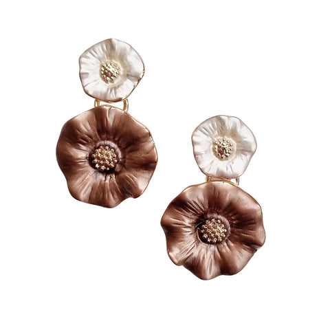ZODA - Floral Earring - EH0068BROWN