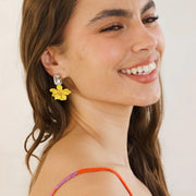 ZODA - Eliana Flower Earring Yellow - AL96014YELLOW