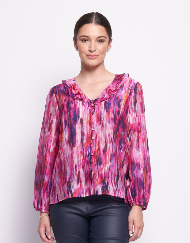 FOIL - Illusions Get Your Frills Blouse - FO8084