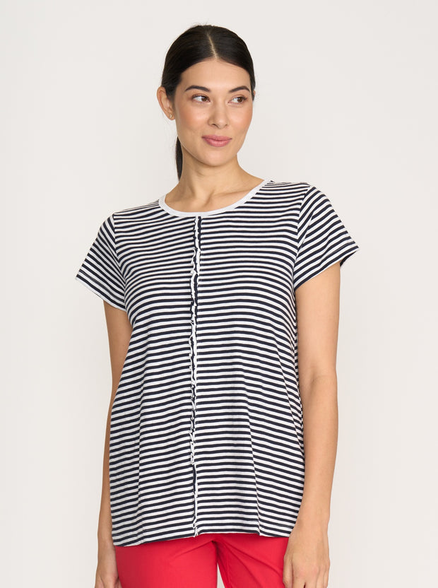 FOIL - Mini Stripe Frill Factor Tee - FO8172