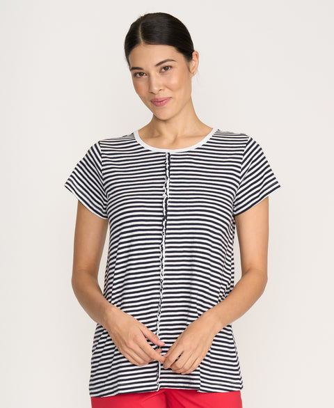 FOIL - Mini Stripe Frill Factor Tee - FO8172