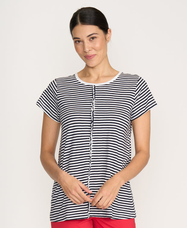 FOIL - Mini Stripe Frill Factor Tee - FO8172
