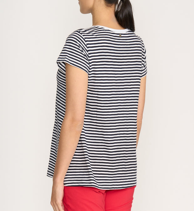 FOIL - Mini Stripe Frill Factor Tee - FO8172
