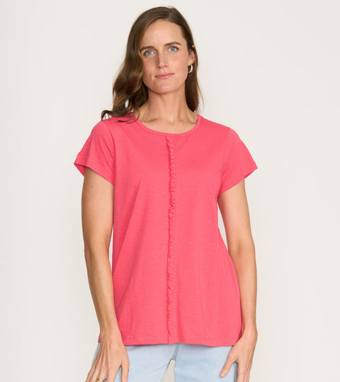 FOIL - Sunkissed Coral Frill Factor Tee - FO8172