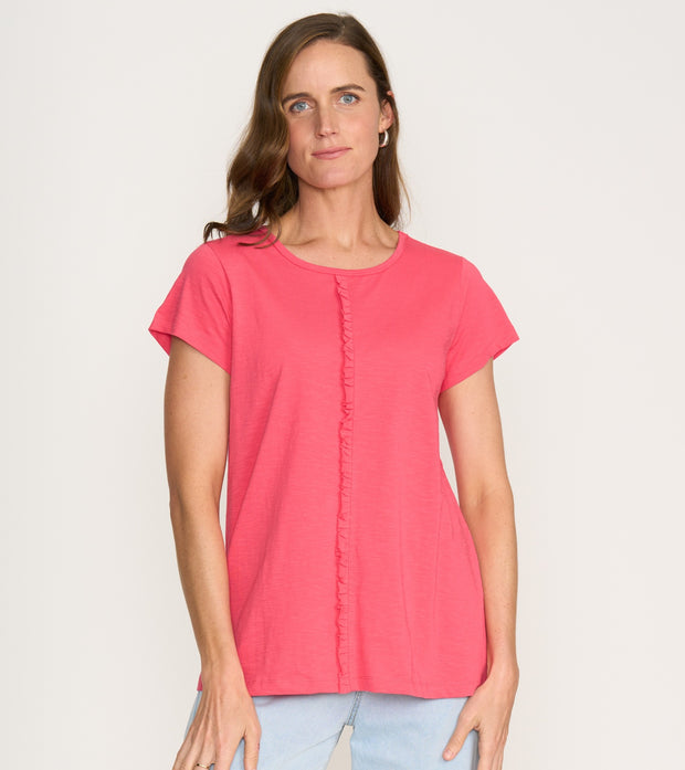 FOIL - Sunkissed Coral Frill Factor Tee - FO8172