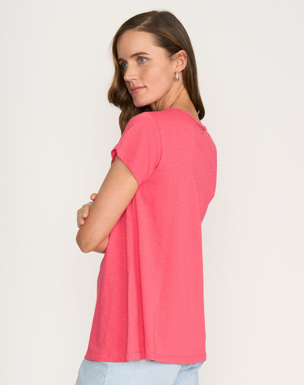 FOIL - Sunkissed Coral Frill Factor Tee - FO8172