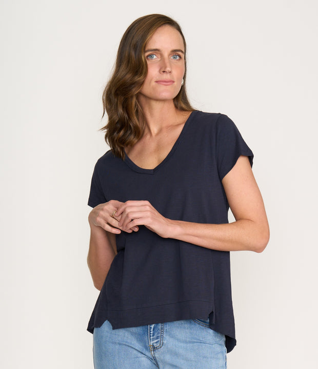 FOIL - True Navy Split Decision Tee - FO8176
