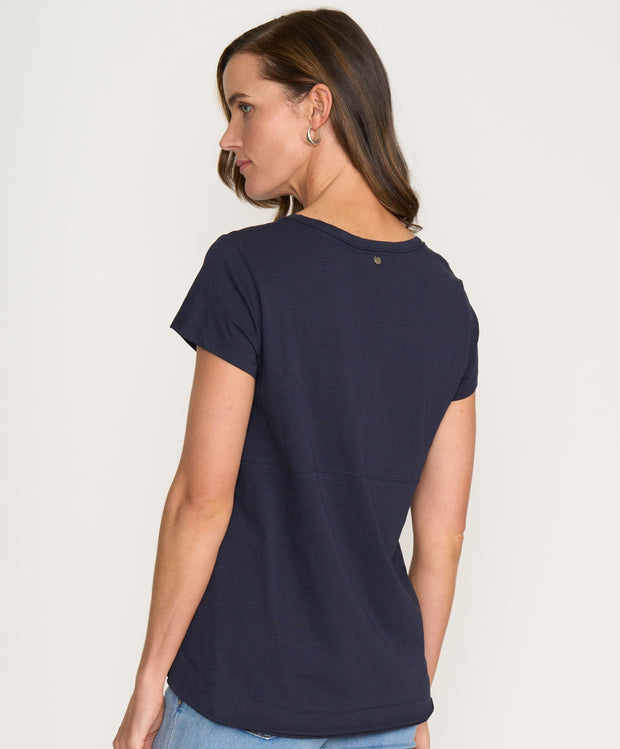 FOIL - True Navy Split Decision Tee - FO8176