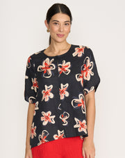 FOIL - Flower Doodle Delightful Top - FO8242